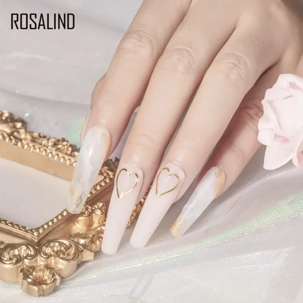 ROSALIND Gel Nail Kit with Base & Top Coat for Manicure - Image 4