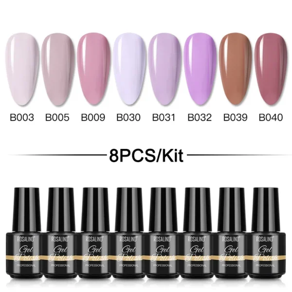 ROSALIND Gel Nail Kit with Base & Top Coat for Manicure