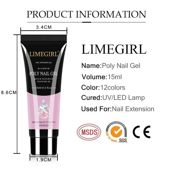 Gel Nail Kit Poly Nail Gel Extending Soaking Acrylic Varnish for Novices - Image 4