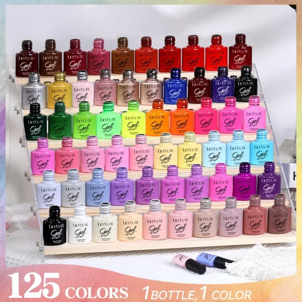 Nail Kit Set 125/66/60PCS Colorful Glitter UV Gel Soak Off - Image 3