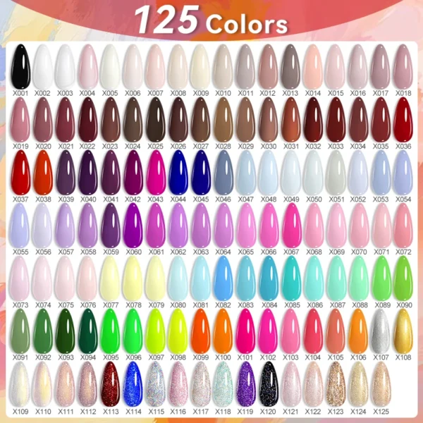 LILYCUTE 6pcs 7ml Autumn Gel Nail Kit - Red Brown Soak Off UV Nail Polish - Image 3