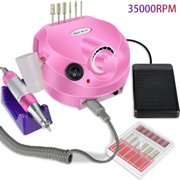 Gel Nail Kit with UV Lamp, Polish Set, Manicure Tools & Nail Drill Machine - Image 2