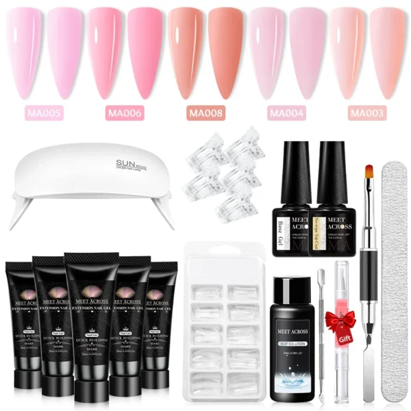 Nail Kit Set 20ml With 6W LED Lamp For Nail Extension - Image 2