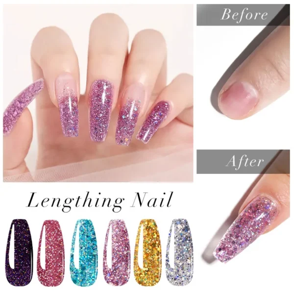 Gel Nail Kit with 6W LED Lamp, Nail Tips, 3D Design Tools for Extensions & Beginners - Image 4