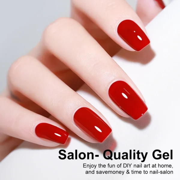 9pc Nail Kit Set with UV Gel, Base, Top Coat, Decoration - Image 4