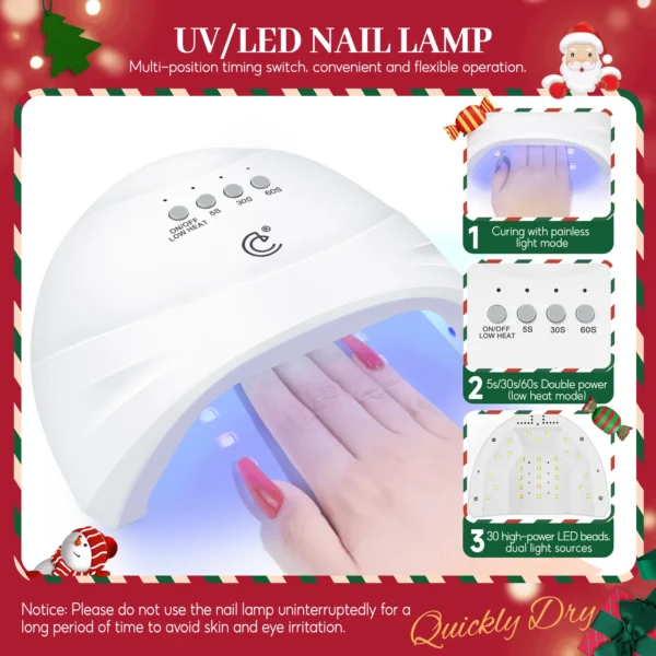 Coscelia Nail Kit Set 20PCS Gel Polish, 3PCS Poly Gel, Nail Lamp - Image 4