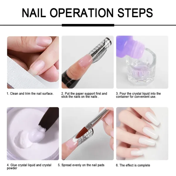 Nail Kit Set Beginner DIY Acrylic Manicure 3D Nail Art Tools - Image 5