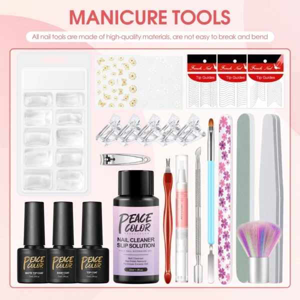 Nail Kit Set Poly Gel 16ML With Lamp, Drill & Tools - Image 6
